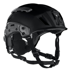 Team Wendy EXFIL SAR Tactical Helmet with Rail, Black, with Goggle Mount
