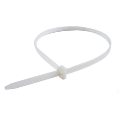 Flex-Cuf Plastik-Einweghandfessel mit Stahlraste (10 Stück) weiss