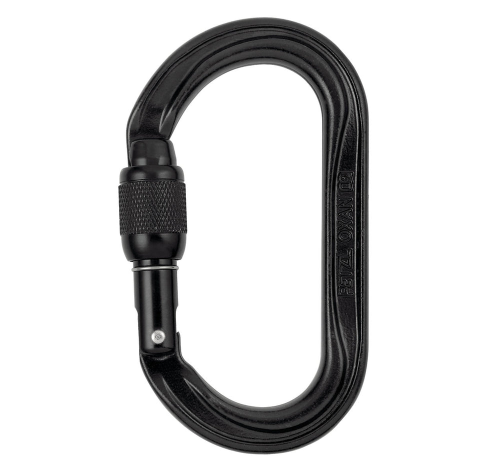 Petzl OXAN SCREW-LOCK Stahl Karabiner black
