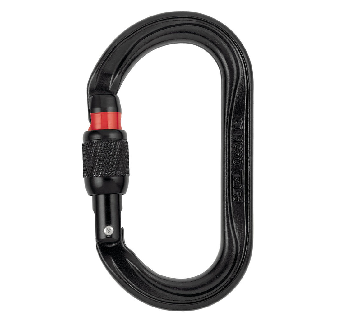 Petzl OXAN SCREW-LOCK Stahl Karabiner black