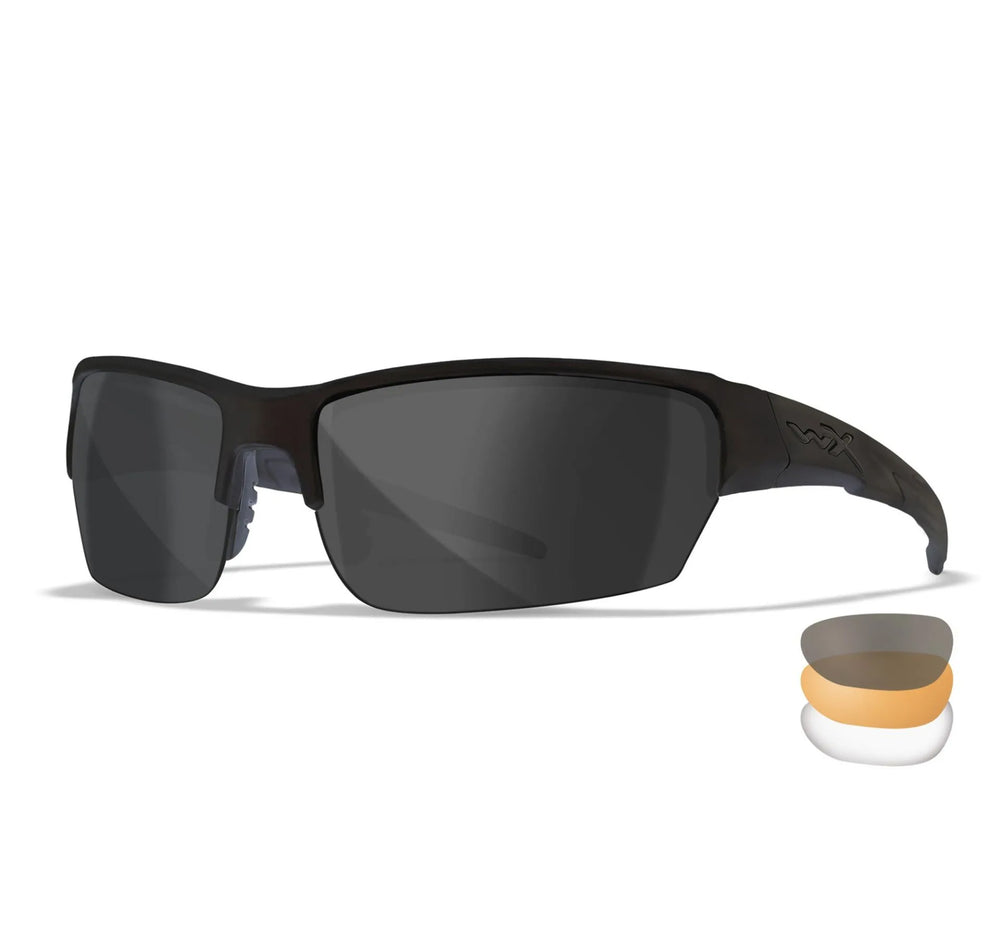 Wiley X WX SAINT Schutzbrille black - grey/clear/orange