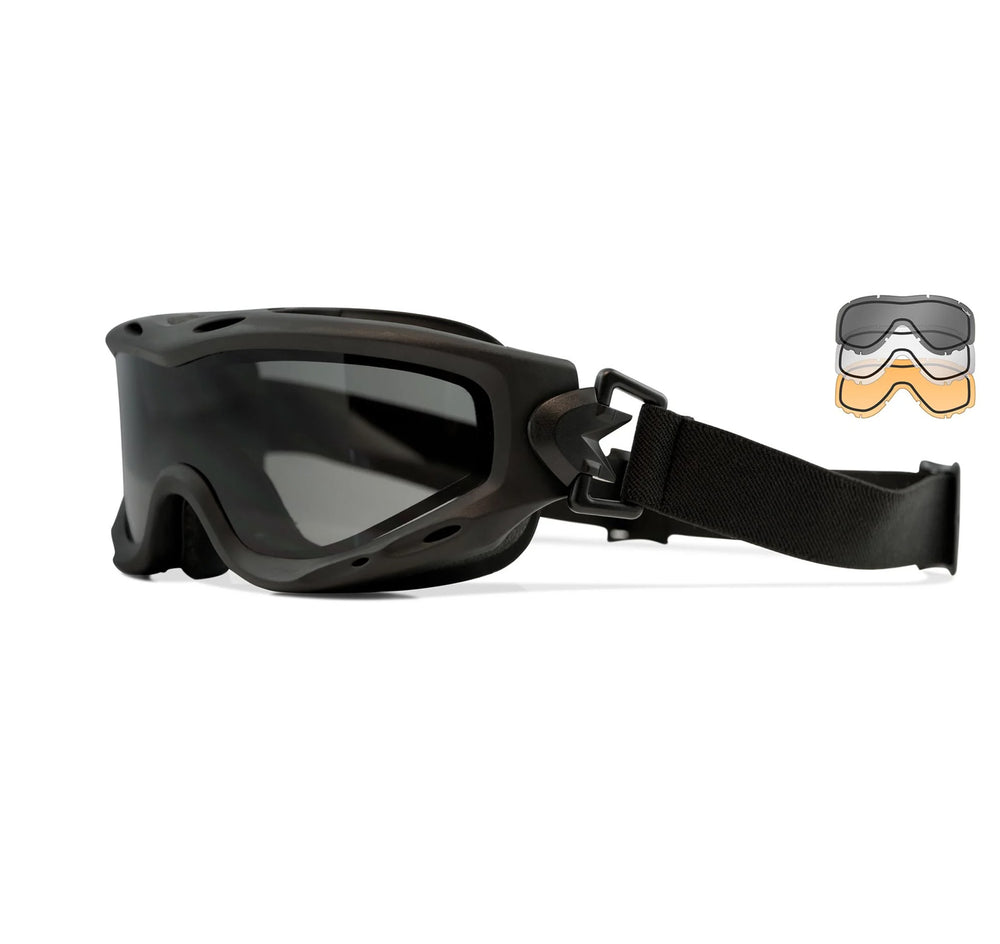 Wiley X SPEAR DUAL LENS Goggle-Schutzbrille black - grey/clear/orange