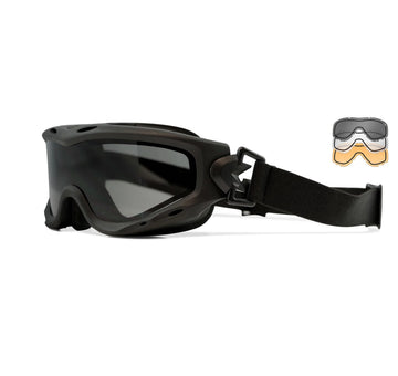 Wiley X SPEAR DUAL LENS Goggle-Schutzbrille black - grey/clear/orange
