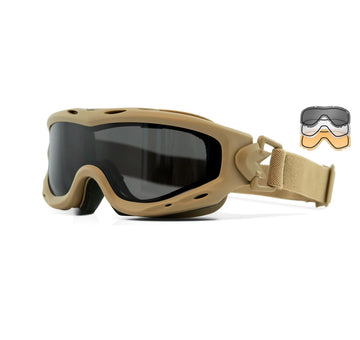 Wiley X SPEAR DUAL LENS Goggle-Schutzbrille tan - grey/clear/orange