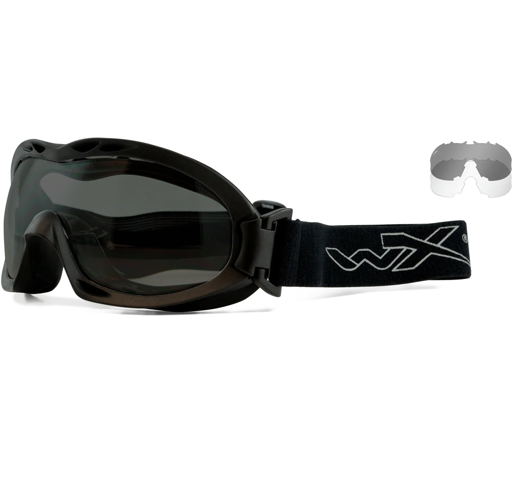 Wiley X NERVE Goggle-Schutzbrille black - grey/clear