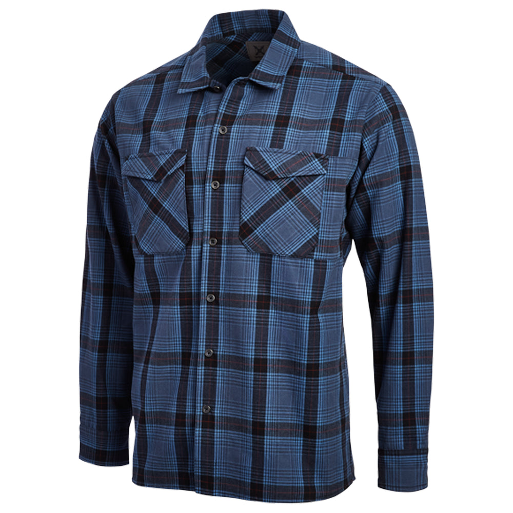 Vertx Canyon River Flannel Shirt blue ridge plaid