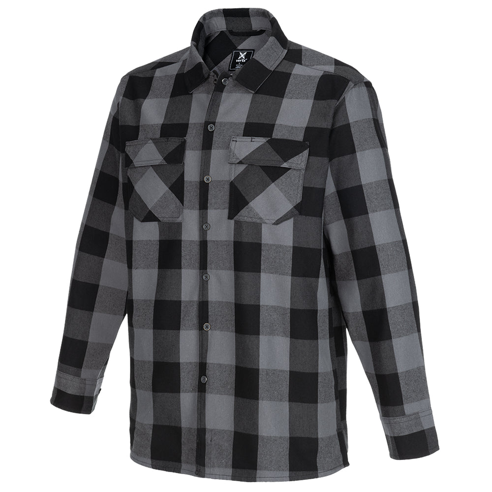Vertx Last Line of Defense Stretch Tactical Flannel Shirt grey plaid