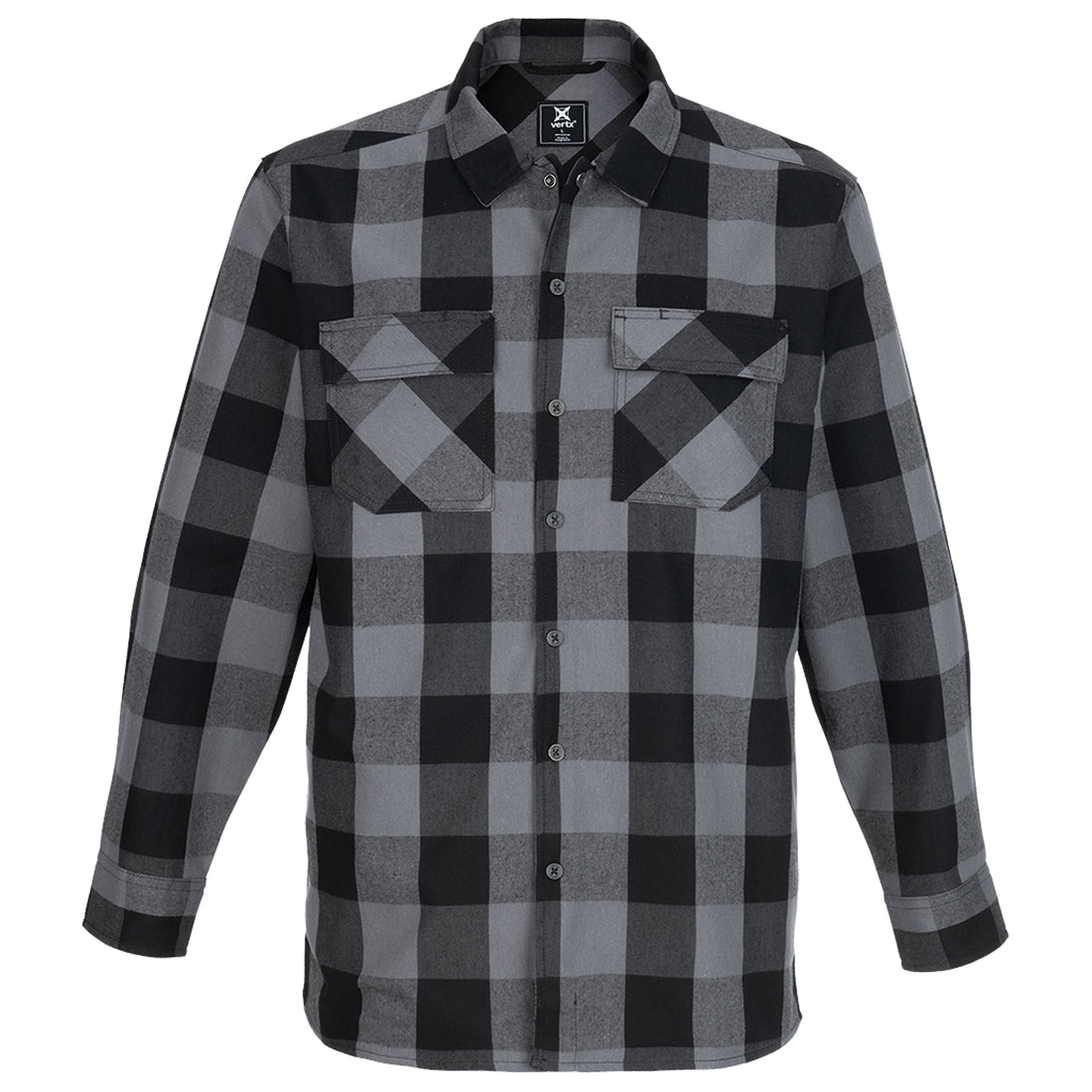 Vertx Last Line of Defense Stretch Tactical Flannel Shirt grey plaid