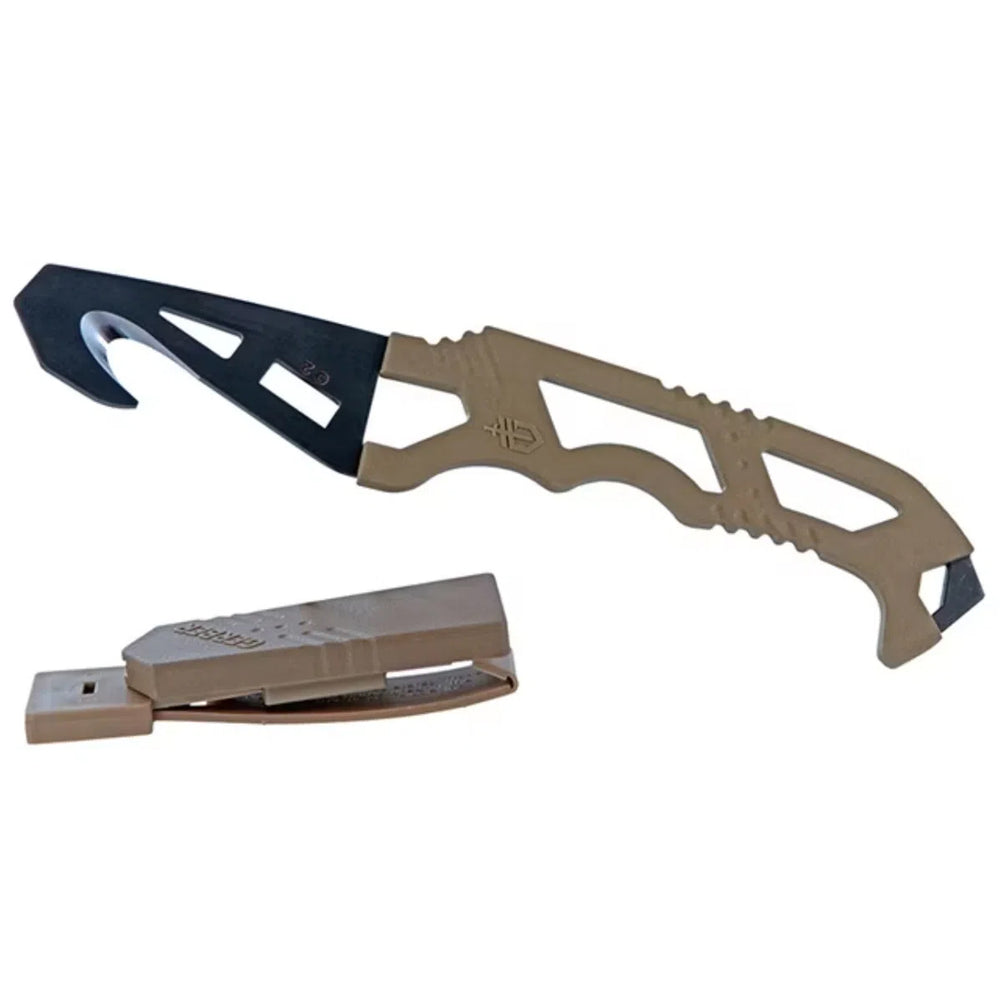 Gerber Crisis Hook Knife Gurtschneider coyote tan